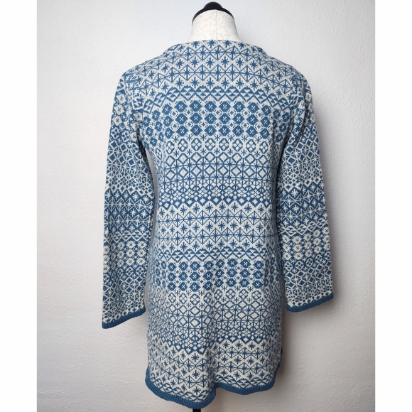 Graniph Japan Lady F Knit Long Cardigan Sweater Size Medium - Picture 4 of 14